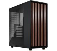 Fractal Design North - Mid tower - ATX - panneau latéral fenêtré (verre teinté) - pas d'alimentation (ATX) - noir charbon - USB/Audio