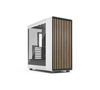 Fractal Design North XL RC Chalk White TG Clear - Boîtier PC Gaming ATX Ventilé avec Panneaux en Bois - 3 Ventilateurs PWM 140mm et USB Type C Inclus