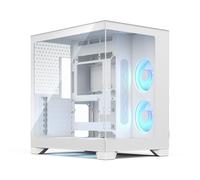 Fractal Design Pop 2 Vision White RGB boîtier PC Gaming avec Verre panoramique - Conception Double Chambre - 4 Ventilateurs RGB Reverse - ATX/E-ATX/mATX/ITX
