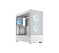 Fractal Design Pop Air Blanc - Boîtier PC Tower ATX/microATX/Mini-ITX, 3x120mm RGB, Acier/Verre Trempé, USB 3.2 Gen 1, Radiateurs 280/240/120mm, 3x3.5", 4x2.5"