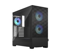 Fractal Design Pop Air RGB - Boitier Mid Tower ATX, Facade en Maille, Verre Trempé, 3 Ventilateurs Aspect 12 RGB 120 mm Inclus, Noir