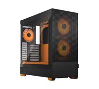 Fractal Design Pop Air RGB Orange Core Tempered Glass Clear Tint | Coloris Orange Core, panneau mesh hexagonal, 3 ventilateurs Aspect 12 RGB inclus, compatible ATX / mATX / Mini-ITX