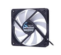 Fractal Design Silent Series R3 White - Fan d'ordinateur - 120 millimètres - 1200 RPM - Optimisé pour Un débit d'air élevé - Câble Plat - Roulements de Fusil - 12v Fan - Noir/Blanc (Single)