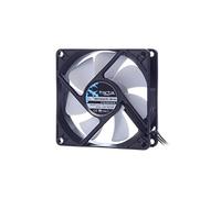 Fractal Design Silent Series R3 White - Fan d'ordinateur - 80 millimètres - 1600 RPM - Optimisé pour Un débit d'air élevé - Câble Plat - Roulements de Fusil - 12v Fan - Noir/Blanc (Single)