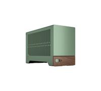 Fractal Design Terra SFF Vert - Boîtier PC Mini-ITX Aluminium/Noyer, 2x2.5", 3 slots d'extension, SFX/SFX-L, USB 3.2 Gen 1, USB-C, 153x343x218mm