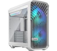 Fractal Design Torrent Compact - Tour - ATX étendu - panneau latéral fenêtré (verre trempé) - pas d'alimentation (ATX) - blanc RVB teinte claire - USB/Audio G