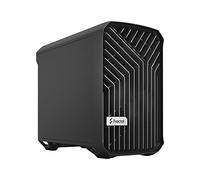 Fractal Design Torrent Nano Black - Solid Side Panel - Open Grille for Maximum air Intake - 180mm PWM Fan Included - Type C - mITX Airflow Mini Tower PC Gaming Case