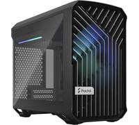 Fractal Design Torrent Nano RGB Black - Light Tint Tempered Glass Side Panels - Open Grille for Maximum air Intake - 180mm RGB PWM Fan Included - Type C - mITX Airflow Mini Tower PC Gaming Case