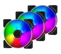 Fractal Design Prisma AL-14 - 140mm Silent computer Fan - Six addressable RGB LEDs - ARGB - Optimized for Silent Computing and High Airflow - LLS Bearings - TripWire Technology - RGB (3-pack)