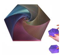 Fractal Fidget Hexagon,Fractal Fidget Hexagon Fingertip Decompression Toy,3D Printed Hexagon Fidget Toy,Mindful Meditation Tool,Anti-Anxiety and Stress Relief Fidget Toys (d,12cm)