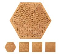 Fractal Tray Puzzle-Fractal Puzzle, Unique Irregular Shape Design for Loves Mental Enthusiasts Impossible Difficult for Adults Reverse Thinking Challenging Irregular Jigsaw with Frame (Triangle)