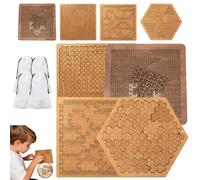 Fractal Tray Puzzle, Hard Wooden Jigsaw Puzzle for Adults, Irregular No-Image Labyrinth Brain Teaser, Reverse Thinking Challenge for Solo Play, Family Gatherings (All)