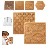 Fractal Tray Puzzle, Hard Wooden Jigsaw Puzzle for Adults, Irregular No-Image Labyrinth Brain Teaser, Reverse Thinking Challenge for Solo Play, Family Gatherings (A2+A3)