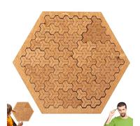 Fractal Tray Puzzle, Irregular Fractal Puzzles for Adults, Challenging Reverse Thinking Experience with Frame, Boost Problem Solving Skills (Triangular)