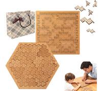 Fractal Tray Puzzles, 2026 New Reverse Thinking Puzzles, Unique Irregular Creative Labyrinth Impossible Difficult, with Frame for Brain Training Games (2PCS-2)