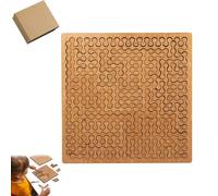 Fractal Tray Puzzles, Adults Hard Irregular Wooden Jigsaw Fractal Puzzle Challenge, Reverse Thinking Challenge, Portable Mind Bending Wooden Jigsaw Puzzle for Family Party (A)
