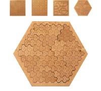 Fractal Tray Puzzles, Hard Difficult Wooden Jigsaw Puzzles for Adults, Mind-Bending Brain Teaser, Portable Impossible Reverse Thinking Challenging No Image Puzzle (#A,#1PCS)