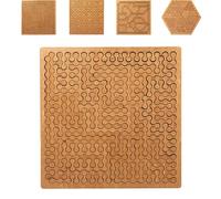 Fractal Tray Puzzles, Hard Difficult Wooden Jigsaw Puzzles for Adults, Mind-Bending Brain Teaser, Portable Impossible Reverse Thinking Challenging No Image Puzzle (#D,#1PCS)