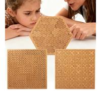 Fractal Tray Puzzles, Hard Difficult Wooden Jigsaw Puzzles for Adults, Unique Irregular Creative Labyrinth Impossible Difficult, Reverse Thinking Challenging No Image Puzzle (3pcs-c)