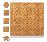 Fractal Tray Puzzles, Hard Difficult Wooden Puzzle Tray, Portable Impossible Reverse Thinking Challenging No Image Fractal 3D Puzzles, Mind Bending Wooden Puzzle (Triangular)
