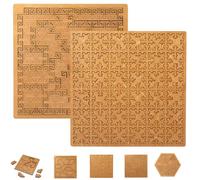 Fractal Tray Puzzles, Hard Difficult Wooden Puzzle Tray, Portable Impossible Reverse Thinking Challenging No Image Fractal 3D Puzzles, Mind Bending Wooden Puzzle (A 2PCS)