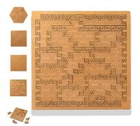 Fractal Tray Puzzles, Hard Difficult Wooden Puzzle Tray, Portable Impossible Reverse Thinking Challenging No Image Fractal 3D Puzzles, Mind Bending Wooden Puzzle (Lucky Cloud)