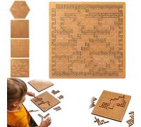 Fractal Tray Puzzles, Hard Irregular Wooden Jigsaw Fractal Puzzle, Hard Difficult Wooden Jigsaw Puzzles for Adults, Portable Impossible Reverse Thinking Challenging No Image Puzzle (Cloud)