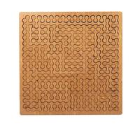 Fractal Tray Puzzles, Hard Wooden Jigsaw Puzzle for Adults, Mind-Bending Irregular Design, Portable Puzzle for Reverse Thinking and Family Fun (Square - Chain)