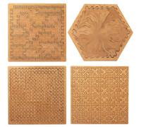 Fractal Tray Puzzles, Mind Bending Wooden Jigsaw Puzzle, Reverse Thinking Challenging Irregular Jigsaw with Frame, Unique Irregular Creative Labyrinth Impossible Difficult for Adults Reverse (4Pcs)