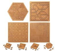 Fractal Tray Puzzles, Mind Bending Wooden Portable Travel Jigsaw Puzzle, Irregular Reverse Thinking Challenging No Image Puzzle, Difficult Hard Puzzles Board for Adults Family Party Gift