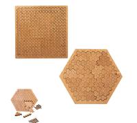 Fractal Tray Puzzles, Mind Bending Wooden Travel Jigsaw Puzzle, Portable Impossible Reverse Thinking Challenging No Image Puzzle, Advanced Logic Games (BC)