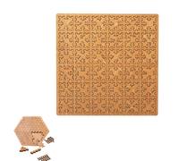 Fractal Tray Puzzles, Mind Bending Wooden Travel Jigsaw Puzzle, Portable Impossible Reverse Thinking Challenging No Image Puzzle, Advanced Logic Games (A)
