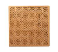 Fractal Tray Puzzles, Puzzle de Plateau Fractal, Hard Wooden Jigsaw Puzzle, Mind-Bending Irregular Design, Portable Puzzle for Reverse Thinking and Family Fun (Square - Chain)