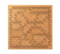 Fractal Tray Puzzles, Puzzle de Plateau Fractal, Hard Wooden Jigsaw Puzzle, Mind-Bending Irregular Design, Portable Puzzle for Reverse Thinking and Family Fun (Square - Auspicious Cloud)