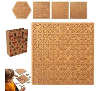 Fractal Tray Puzzles, Reverse Thinking Challenging No Image Puzzle, Unique Irregular Creative Labyrinth Impossible Difficult, Mind-Bending Brain Hard Irregular Wooden Jigsaw, for Aldult (C)