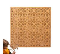 Fractal Tray Puzzles, Unique Irregular Creative Labyrinth, Mind Bending Wooden Jigsaw Puzzle, for Adults Reverse Thinking Challenging Irregular Jigsaw (SquareB)