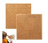 Fractal Tray Puzzles, Unique Irregular Creative Labyrinth, Mind Bending Wooden Jigsaw Puzzle, for Adults Reverse Thinking Challenging Irregular Jigsaw (Square B+C)