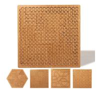 Fractal Tray Puzzles, Unique Irregular Wooden Labyrinth, Difficult Challenging Impossible Puzzle for Adults, Reverse Thinking No Image Puzzle, Mind Games for Family Party Gift (Style4)