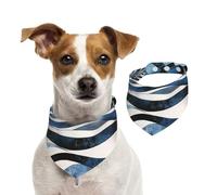 Fractal Wave Future City Écharpe pour animal domestique Bandana printemps été coton doux Accessoires réglables pour petit, moyen et grand, fille, garçon, chiot