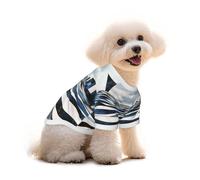 Fractal Wave Future City T-shirt pour chien, chiot et animal de compagnie avec débardeur élastique, mignon, respirant, doux, L