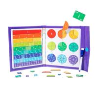 Fraction Magnétique Manipulative, 20,66 x 17,09 x 0,63 cm, puzzle interactif, aide d'apprentissage visuel pour salle de classe, maison et salle d'étude, multicolore