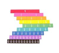 Fraction Strips - 8.07 inch Math Teaching Manipulatives | EVA Learning Tiles - Durable Fraction Strips for Teaching Math Concepts, Visual Learning and Outdoor Classroom Activities