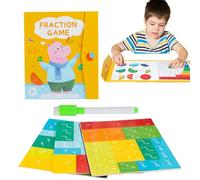 Fraction Toys - Jeu de mathématiques interactives, manipulations d'apprentissage magnétique, ensemble éducatif coloré, ressource en classe durable, aide à l'enseignement amusant | Jeu d'act
