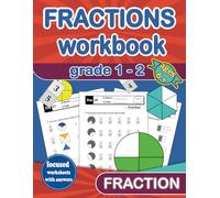 fraction workbook grade 1-2: fraction Practice Book for shaps -With a variety of interactive exercises- Math workbook for learning fractions - Grade 1-2 / Ages 6+