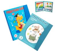 Fractions magnétiques pour enfants, livre de démonstration de fractions magnétiques - 102 cercles et rectangles, carreaux d'apprentissage des mathématiques pour la pratique visuelle des fractions