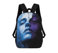 Fractured Duality - Surreal Portrait of Light And Shadow Sac À Dos Scolaire Pour Adolescents, Imprimé En 3D, Ajustable, À Poches Tendance, Pour Enfants, Garçons, Filles, Étudiants Et Adolescents 17inc