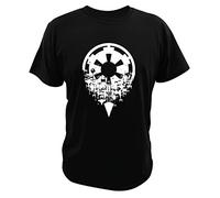 Fractured Rebellion T Shirt Hot Movie Jedi Knight Rebel Cool Digital Print Space Ship Tshirt Men Cotton Tees Streetwear Black(X-Large)