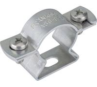 Fränkische Rohrwerke Collier de distance en aluminium, Gaine + protection pour câbles, Argent