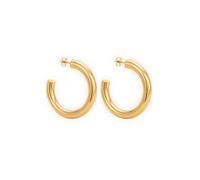 Fräulein Wunder Boucles d'oreilles 'Creolen Zoe Gross Edelstahl Gold' or, Taille 2 x 4,5 cm
