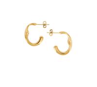 Fräulein Wunder Boucles d'oreilles 'Ohrringe Creolen Twist Edelstahl Gold' or, Taille 16 x 22